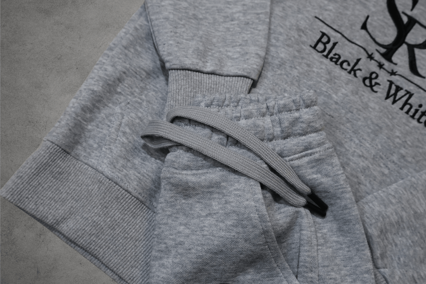 SR Black & White Kids Grey Tracksuit – Unisex