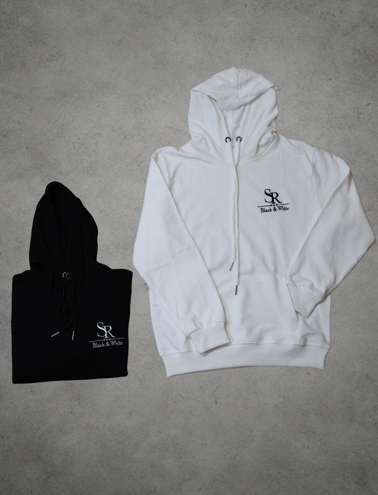 SR Black & White Kids Hoodie – Unisex