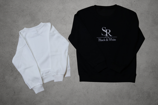 SR Black & White Kids Sweater – Unisex
