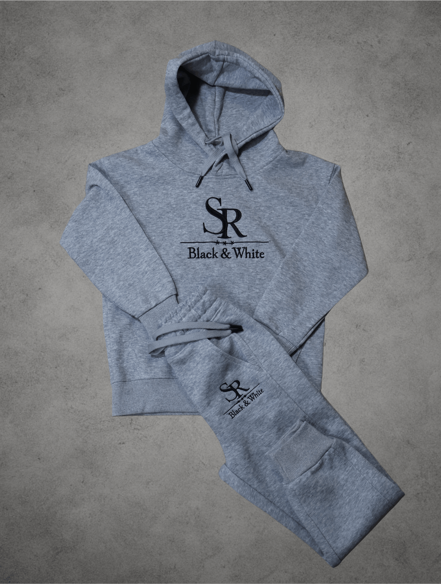 SR Black & White Kids Grey Tracksuit – Unisex