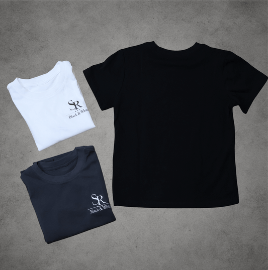 SR Black & White Kids T-shirt – Unisex