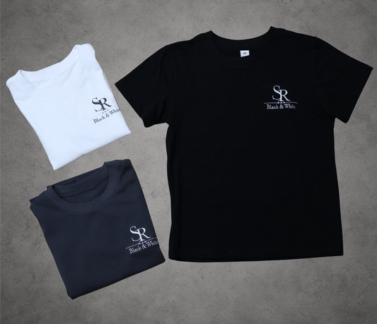 SR Black & White Kids T-shirt – Unisex
