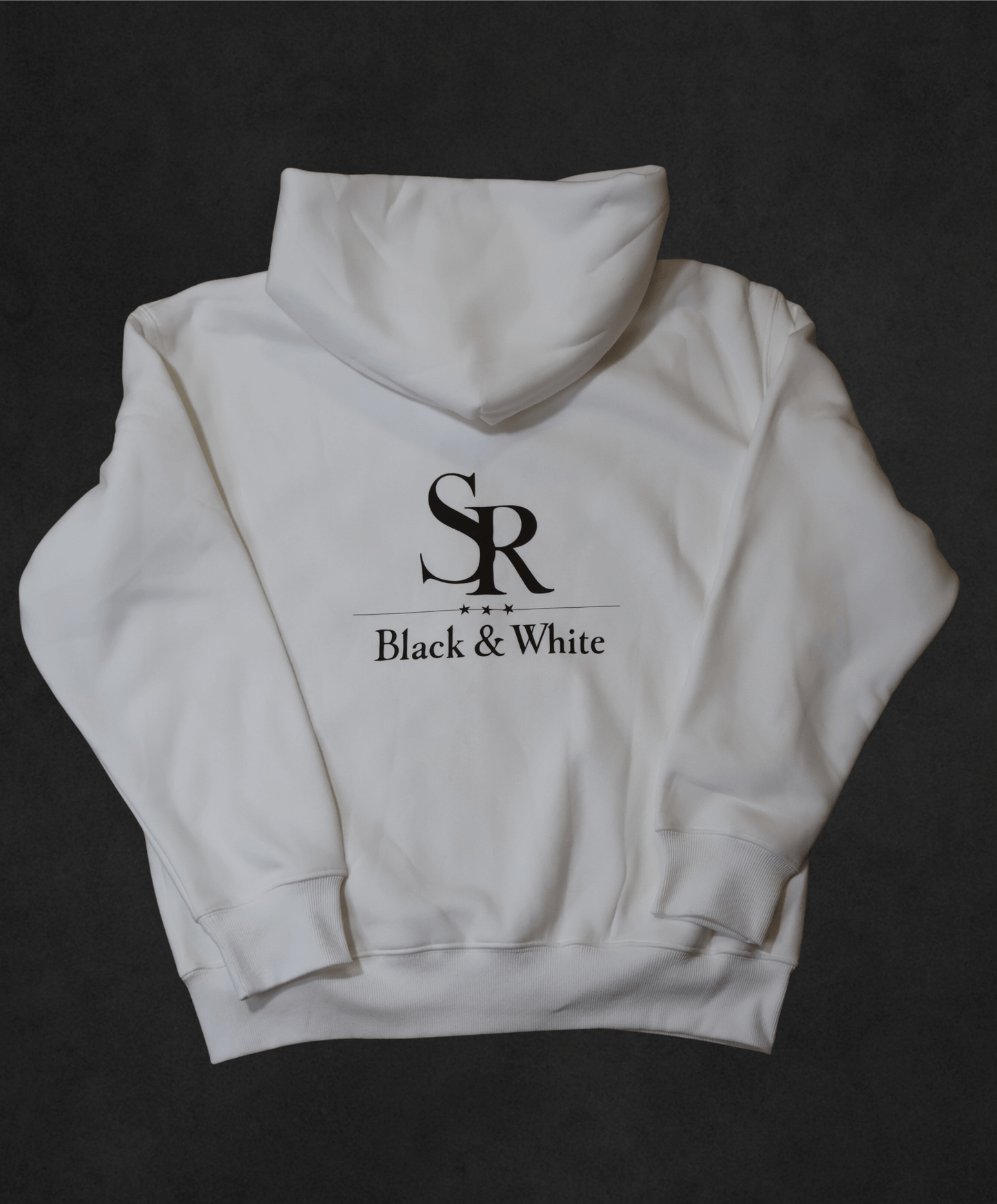 SR Black & White Premium Zip Jacket with Hoodie – Unisex