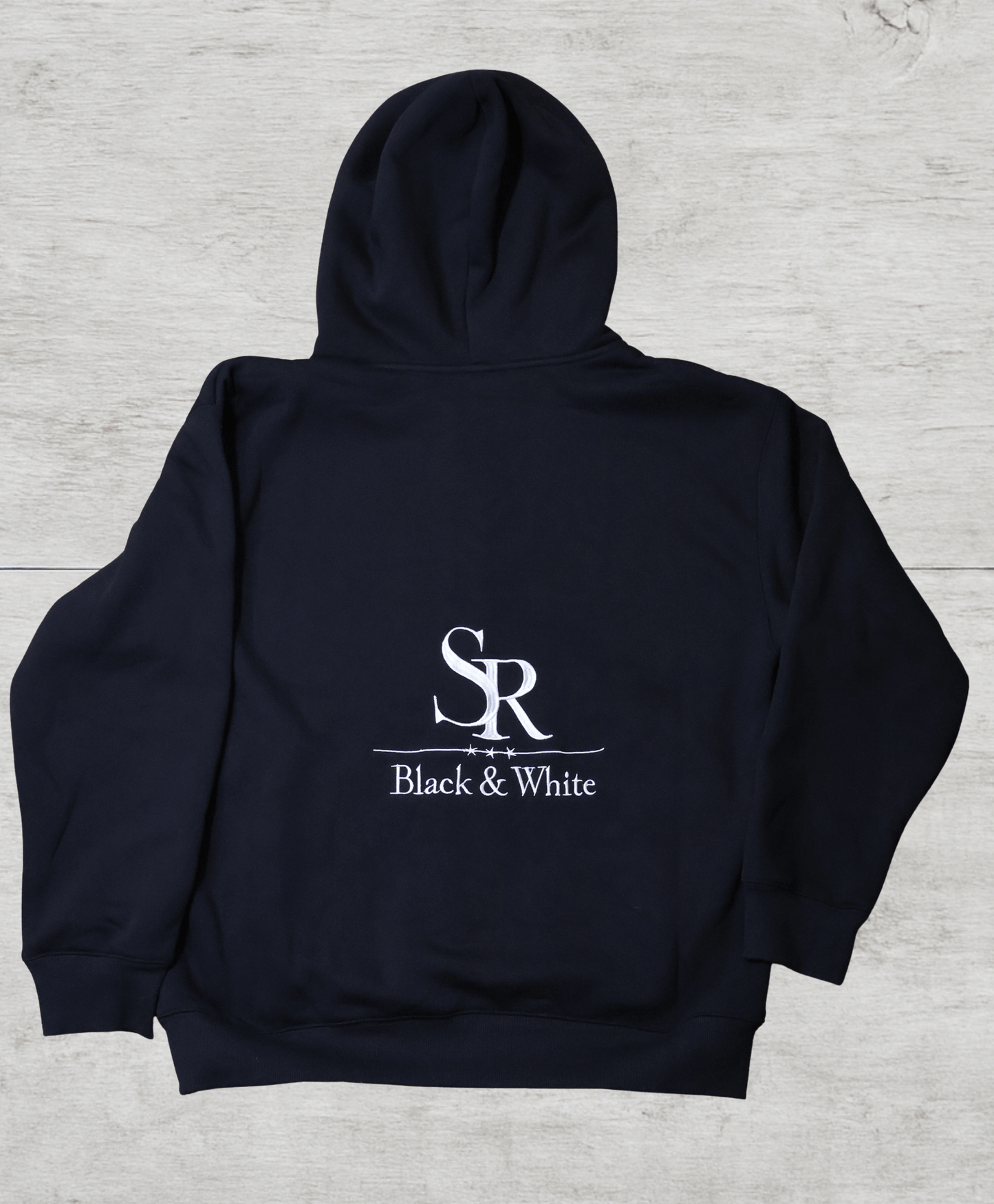 SR Black & White Premium Zip Jacket with Hoodie – Unisex