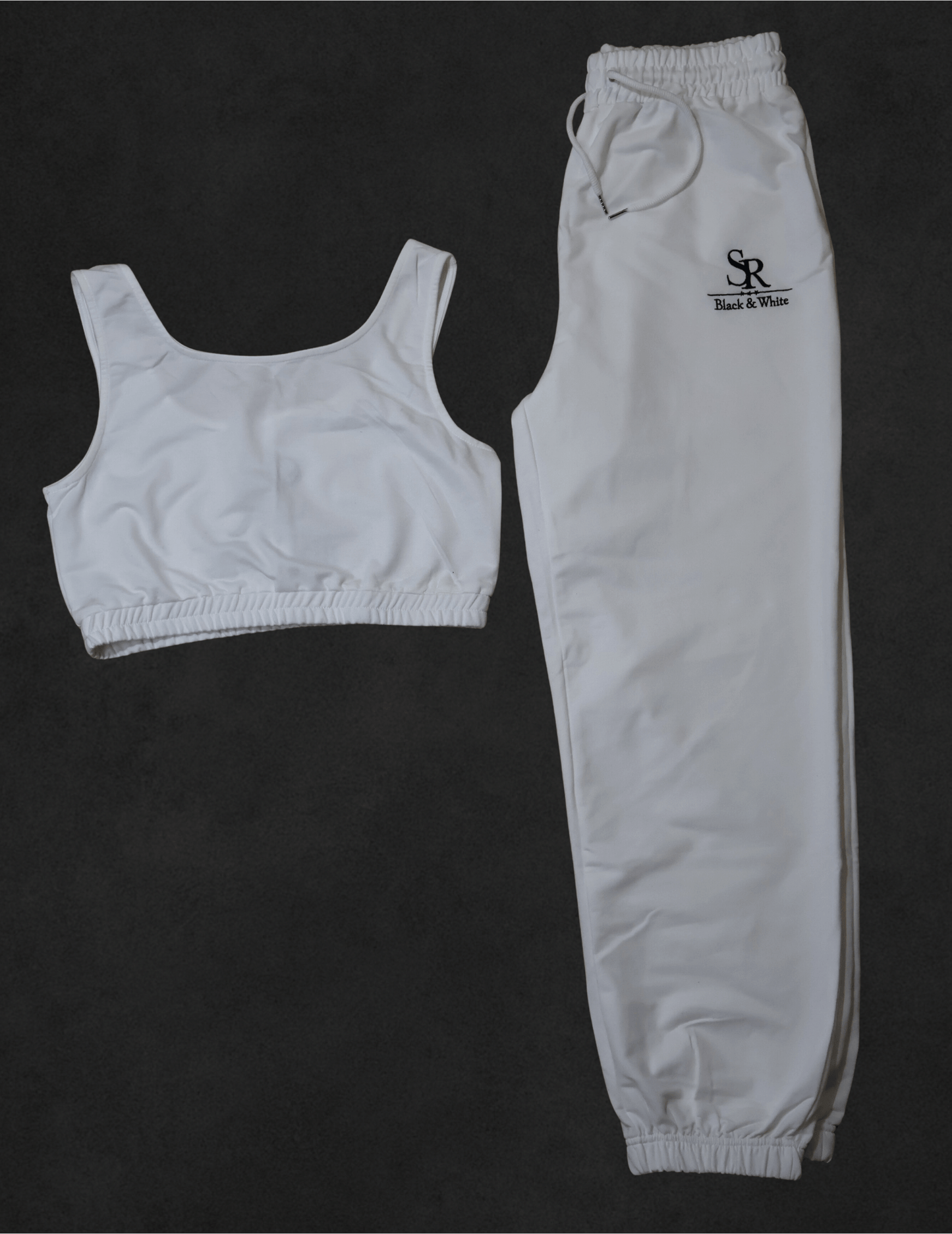 SR Black & White Women’s Basic Set – Top & Jogger